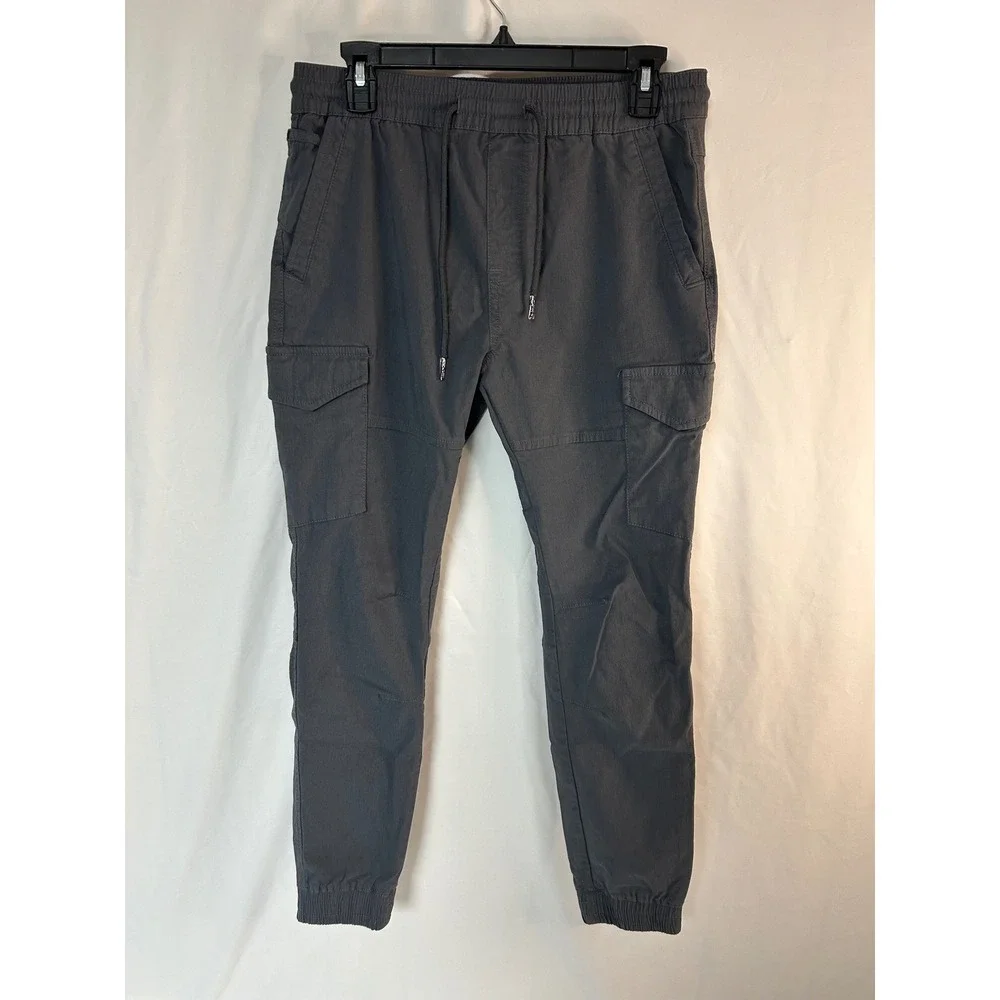 Projek Raw Mens Cargo Jogger Pants Charcoal Gray Classic Fit Coupe Classique Sm